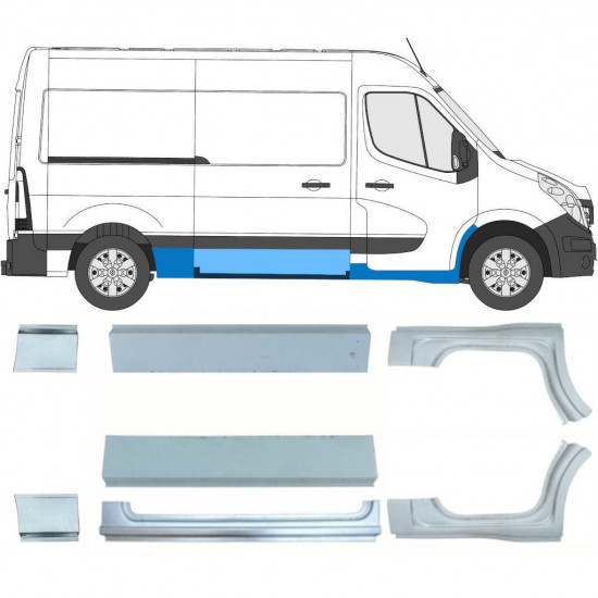 Remonto komplektas už Renault Master 2010- / SWB /  10063