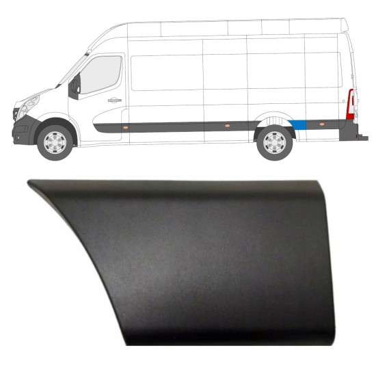 Sparno juosta galinio sparno už rato už Opel Movano 2010-2021 / Kairė 16664