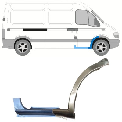 Slenkstis apatinė + priekinė arka už Renault Master 1998-2010 / Dešinė / Rinkinys 15366