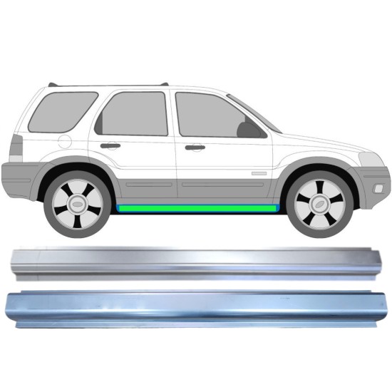 Slenkstis apatinė + vidinė slenksčio dalis už Ford Maverick 2001-2008 / Kairė = Dešinė (simetriška) / Rinkinys 14855