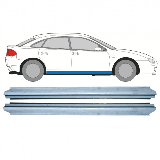 Slenkstis, apatinė už Mazda 323F 1998-2004 / Kairė + Dešinė / Rinkinys 8858