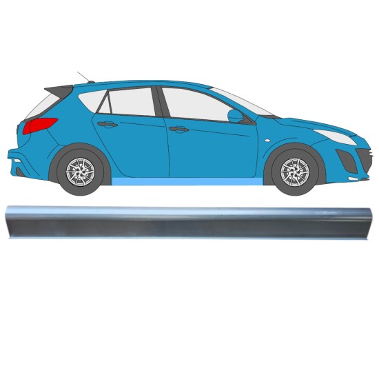 Slenkstis, apatinė už Mazda 3 2009-2013 / Kairė = Dešinė (simetriška) 15012