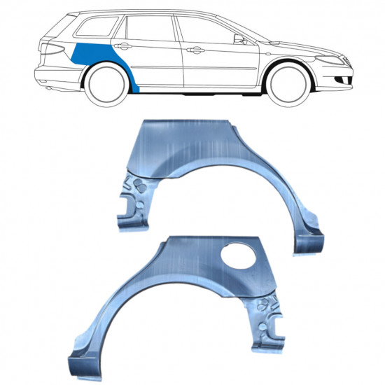 Galinė arka už Mazda 6 2002-2008 / Kairė + Dešinė / COMBI / Rinkinys 9164