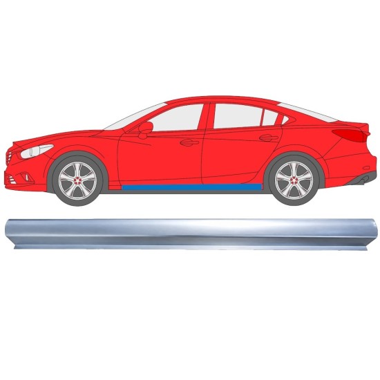 Slenkstis apatinė dalis už Mazda 6 2012-2024 / Kairė 16978
