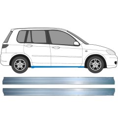 Slenkstis, apatinė už Mazda 2 2003-2007 / Kairė + Dešinė / Rinkinys 11356
