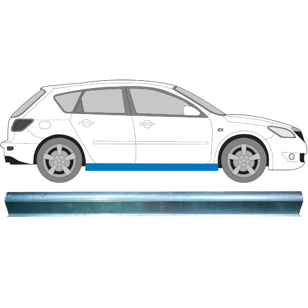 Slenkstis, Apatinė Už Mazda 3 Bk 2003-2009 / Kairė = Dešinė (Simetriška) 6318