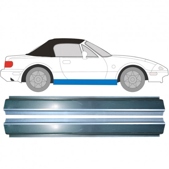 Slenkstis, apatinė už Mazda MX-5 1989-1998 / Kairė = Dešinė (simetriška) / Rinkinys 9509