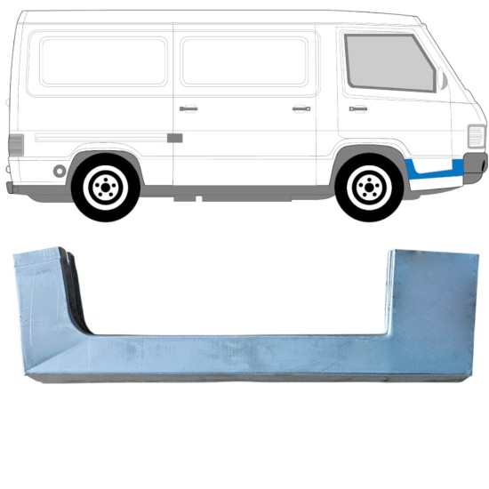 Slenkstis apatinė durų priekinių už Mercedes MB 100 1988-1996 / Dešinė 16857