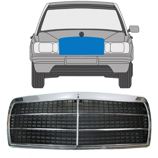 Grotelės už Mercedes 190 W201 1982-1993 7516