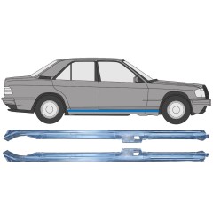 Slenkstis viršutinė dalis už Mercedes 190 W201 1982-1993 / Kairė + Dešinė / Rinkinys 16294