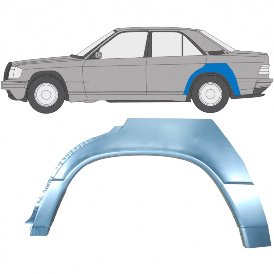 Galinė arka už Mercedes 190 1982-1993 / Kairė 6710