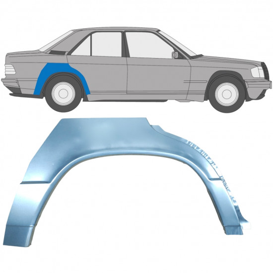 Galinė arka už Mercedes 190 1982-1993 / Dešinė 6709