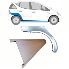 Slenkstis apatinė + sparnas galinis už Mercedes A-Class W168 1997-2004 / Dešinė / Rinkinys 8721