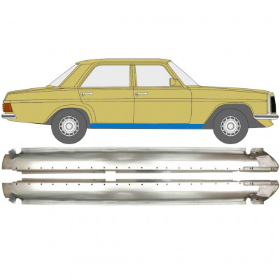 Slenkstis, apatinė už Mercedes W114 W115 1968-1977 / Kairė + Dešinė / Rinkinys 10627