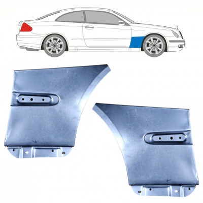Sparno apatinė dalis už Mercedes CLK 2002-2009 / Kairė + Dešinė / Rinkinys 10105