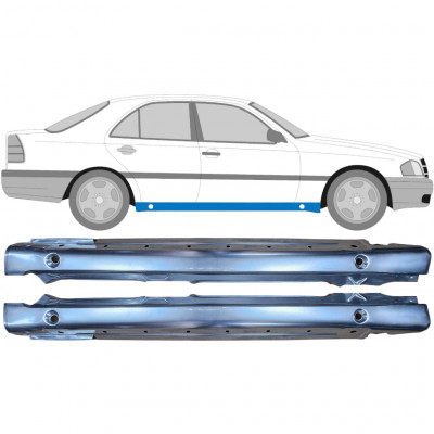 Visas slenkstis už Mercedes C-class 1993-2001 / Kairė + Dešinė / Rinkinys 9301