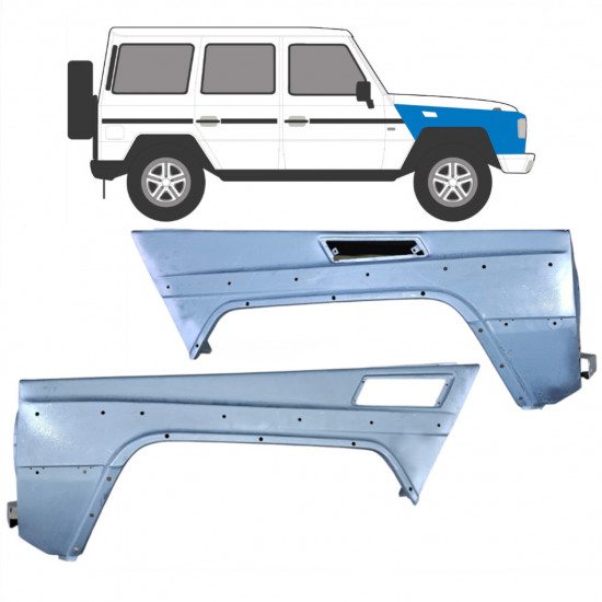 Priekinis sparnas už Mercedes G-Class W463 1992-1997 / Kairė + Dešinė / Rinkinys 6519