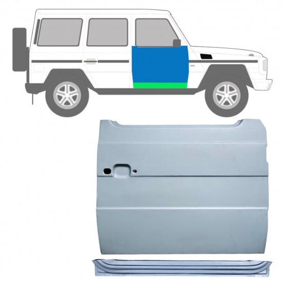Priekinių durų vidinė + išorinė dalis už Mercedes G-Class 1979- / Dešinė / Rinkinys 12035