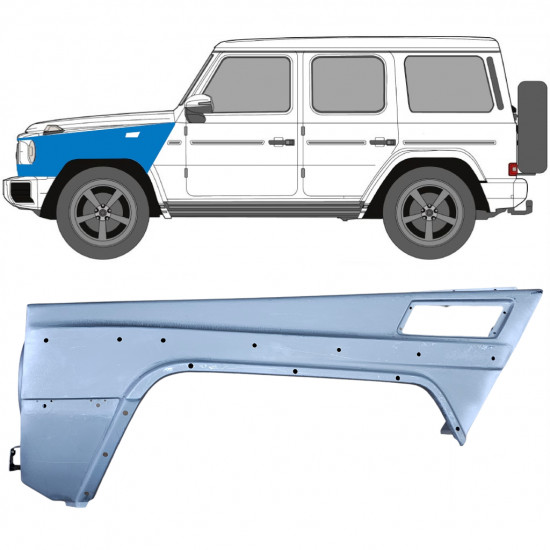 Priekinis sparnas už Mercedes G-Class W463 1997- / Kairė 6522