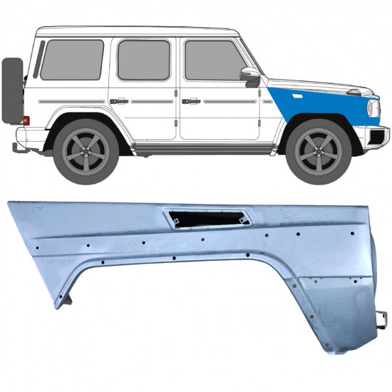 Priekinis sparnas už Mercedes G-Class W463 1997- / Dešinė 6521
