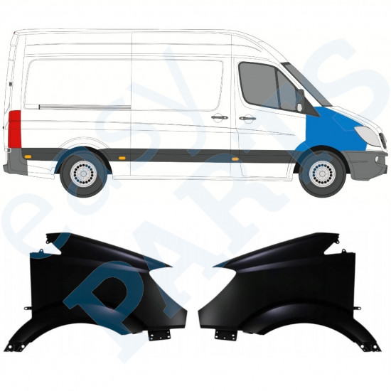 Priekinis sparnas už Mercedes Sprinter 2006-2013 / Kairė + Dešinė / Rinkinys 10626