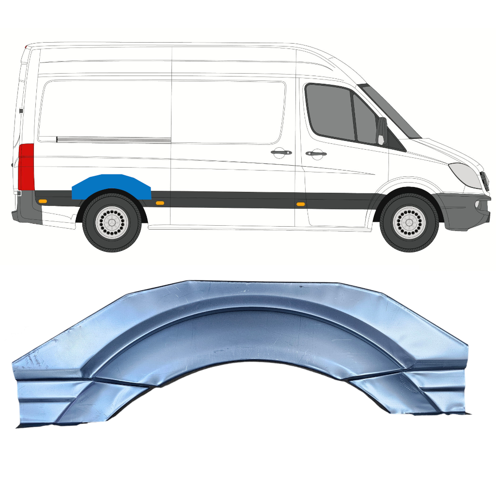 Galinė Arka Už Mercedes Sprinter 2006- / Kairė = Dešinė (Simetriška) 7410