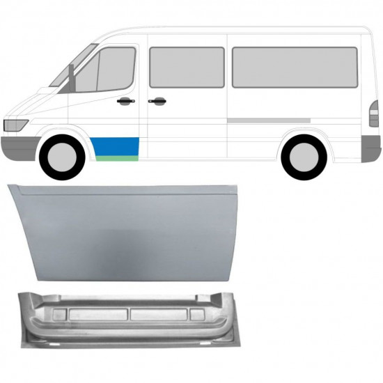 Priekinių durų skarda už Mercedes Sprinter 1995-2006 / Kairė / Rinkinys 10562