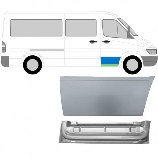 Priekinių durų skarda už Mercedes Sprinter 1995-2006 / Dešinė / Rinkinys 10563