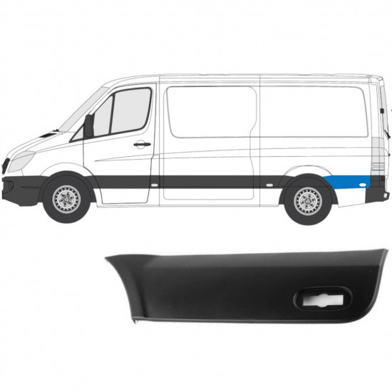 Sparno juosta galinio sparno už rato už Mercedes Sprinter 2006- / Kairė 7226