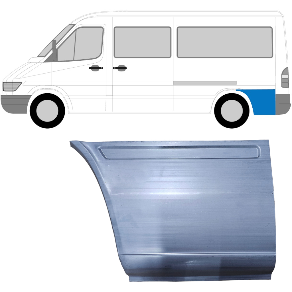 Galinės Arkos Galinė Dalis Už Mercedes Sprinter 1995- / Mwb / Kairė 6747