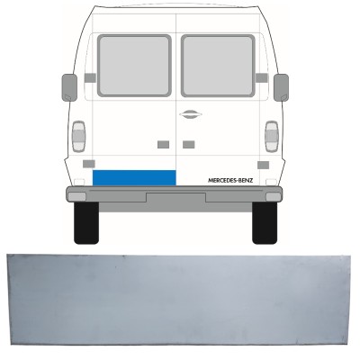 Galinių durų žema dalis už Mercedes T1 207-410 1977-1995 / Kairė = Dešinė (simetriška) 16229