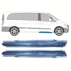 Slenkstis apatinė durų priekinių už Mercedes Vito W639 2003-2014 / Kairė + Dešinė / Rinkinys 9785