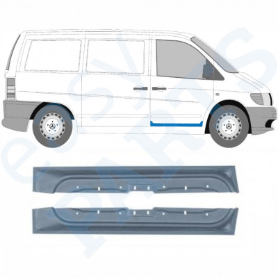 Priekinių durų vidinė dalis už Mercedes Vito 1996-2003 / Kairė + Dešinė / Rinkinys 10433