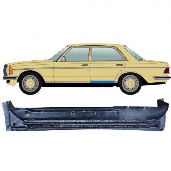 Galinių durų vidinė dalis už Mercedes W123 1975-1985 / Kairė 6777