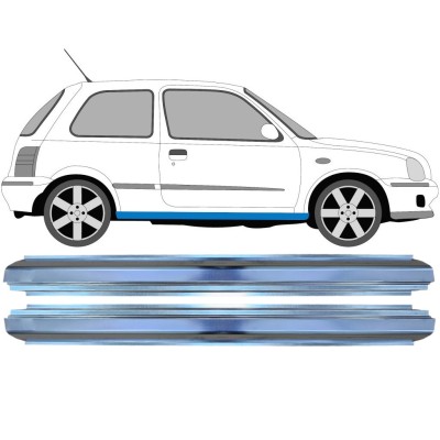 Slenkstis, apatinė už Nissan Micra K11 1992-2003 / Kairė + Dešinė / Rinkinys 16148