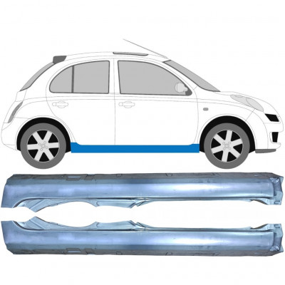 Visas slenkstis už Nissan Micra 2002-2010 / Kairė + Dešinė / Rinkinys 9628