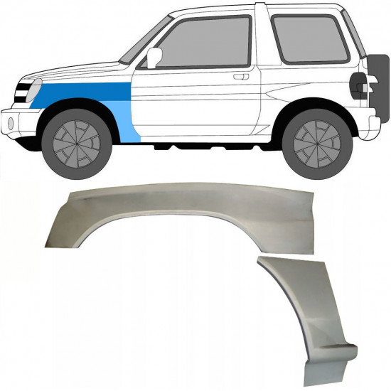 Sparno apatinė dalis už Mitsubishi Pajero Pinin 1998- / Kairė / Rinkinys 10056