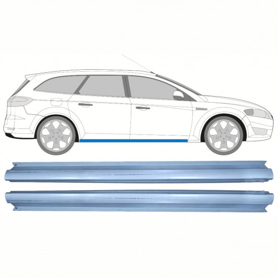 Slenkstis, apatinė už Ford Mondeo 2007-2015 / Kairė = Dešinė (simetriška) / Rinkinys 10236