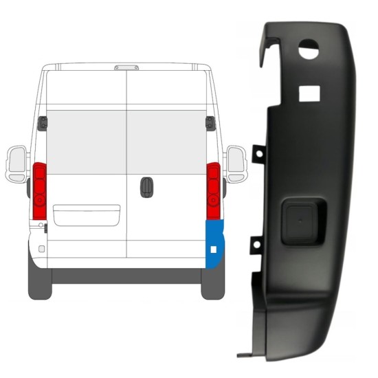 Galinio bamperio kampas 180 laipsnių už Opel Movano 2021-2026 / Dešinė 15799