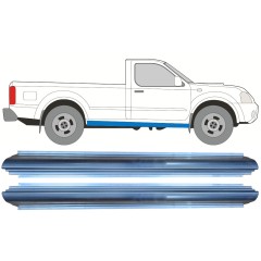 Slenkstis, apatinė už Nissan Navara D22 1998-2005 / Kairė = Dešinė (simetriška) / Rinkinys 9927
