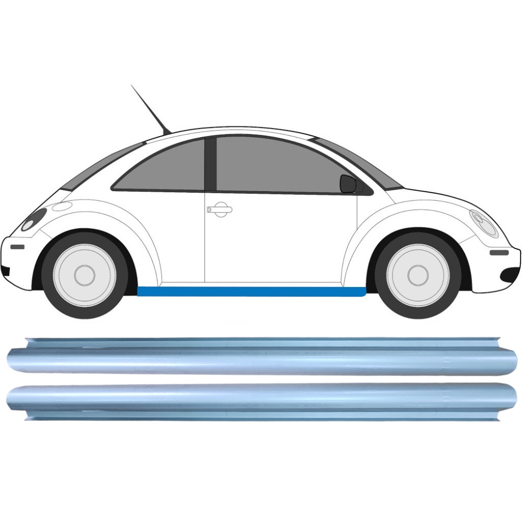 Slenkstis, Apatinė Už Volkswagen New Beetle 1998-2005 / Kairė + Dešinė / Rinkinys 9181