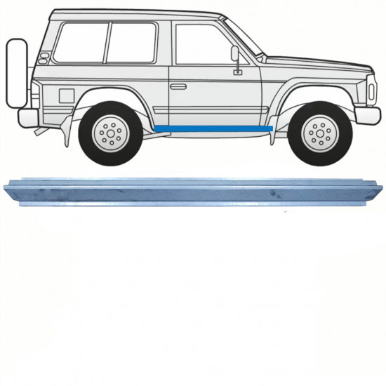 Slenkstis, apatinė už Nissan Patrol 1990-1997 / Kairė = Dešinė (simetriška) 8597