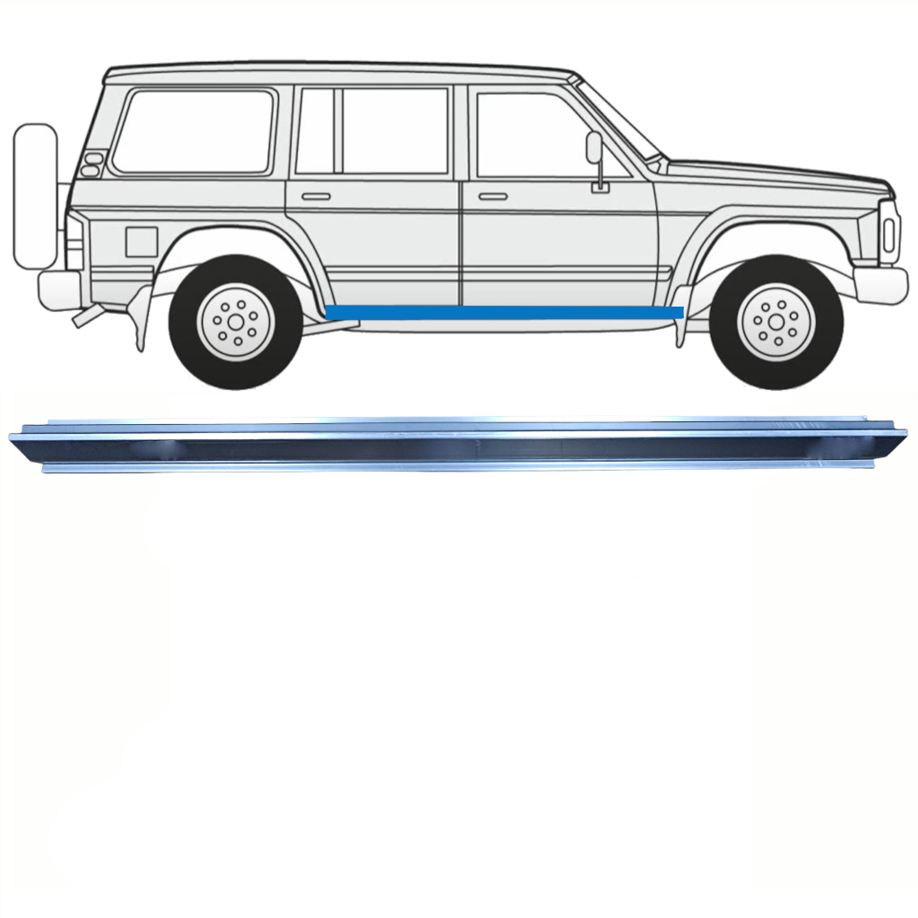 Slenkstis, Apatinė Už Nissan Patrol 1990-1997 / Kairė = Dešinė (Simetriška) 8598