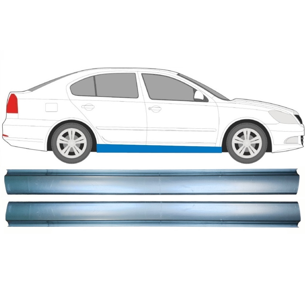 Slenkstis, Apatinė Už Skoda Octavia 2004-2013 / Kairė = Dešinė (Simetriška) / Rinkinys 10309