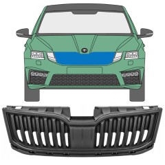 Juodos grotelės už Skoda Octavia III 2017-2020 / Rinkinys 7549