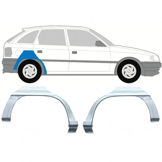 Galinė arka už Opel Astra 1991-2002 / Kairė + Dešinė / HATCHBACK / Rinkinys 9686