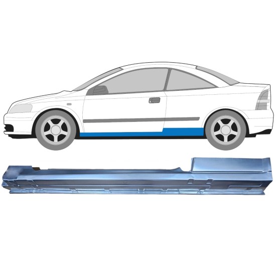 Visas slenkstis už Opel Astra G 1998-2009 / Kairė / COUPE 15963