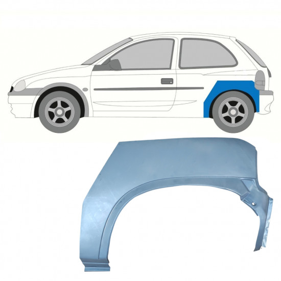 Galinė arka už Opel Corsa B 1993-2001 / Kairė 7254