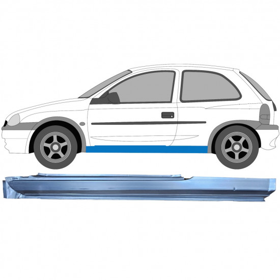 Slenkstis, apatinė už Opel Corsa B 1993-2000 / Kairė 8908