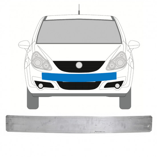 Priekinis bamperio pastiprinimas už Opel Corsa D 2006-2014 7564